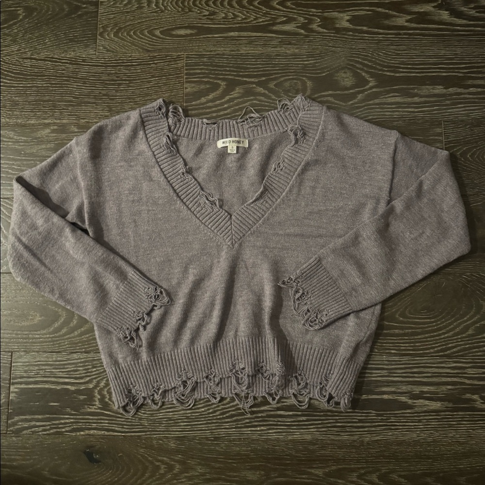 Wild Honey grey soft sweater size S